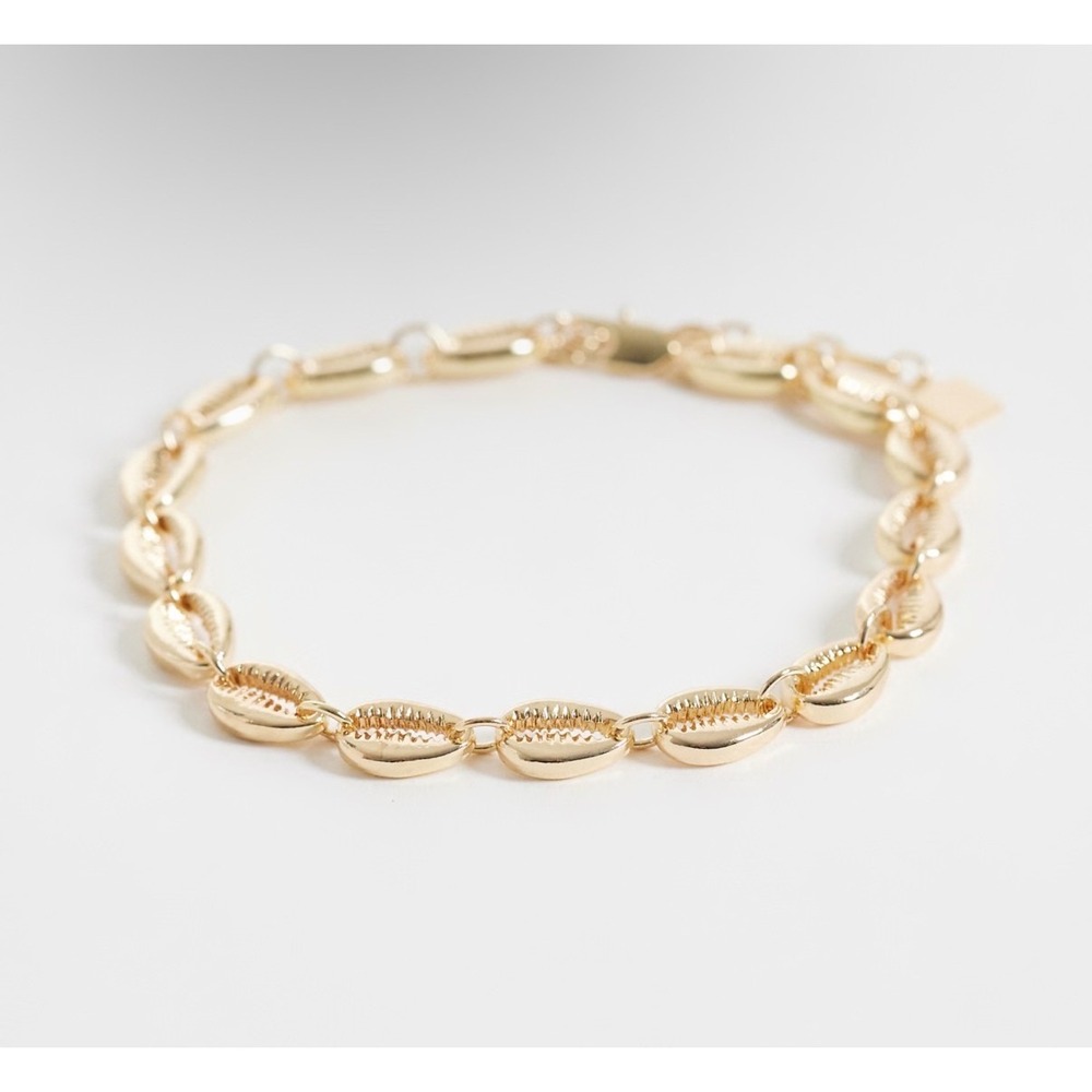 ASOS DESIGN Faux Shell Anklet – Gold Tone – NWT